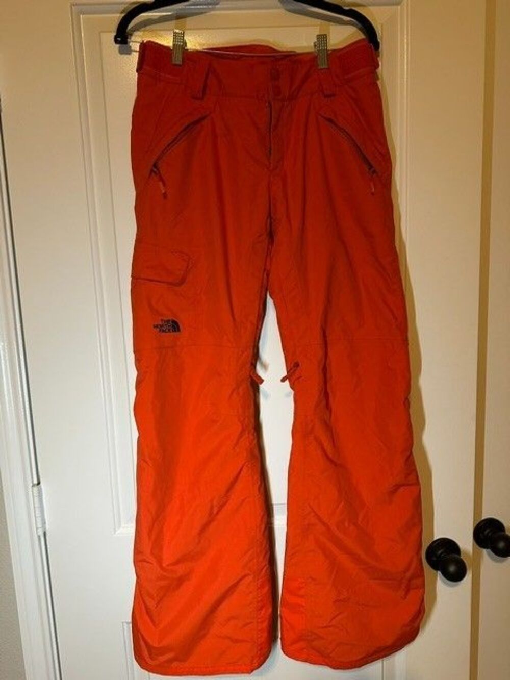 Women's sz S The North Face HyVent Freedom Pants Orange Ski Snowboard Waterproof